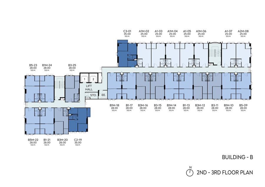 P_Plan Building B_2nd-3rd FL_1_900