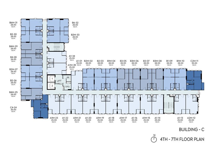 P_Plan Building C_4th-7th FL_1_900