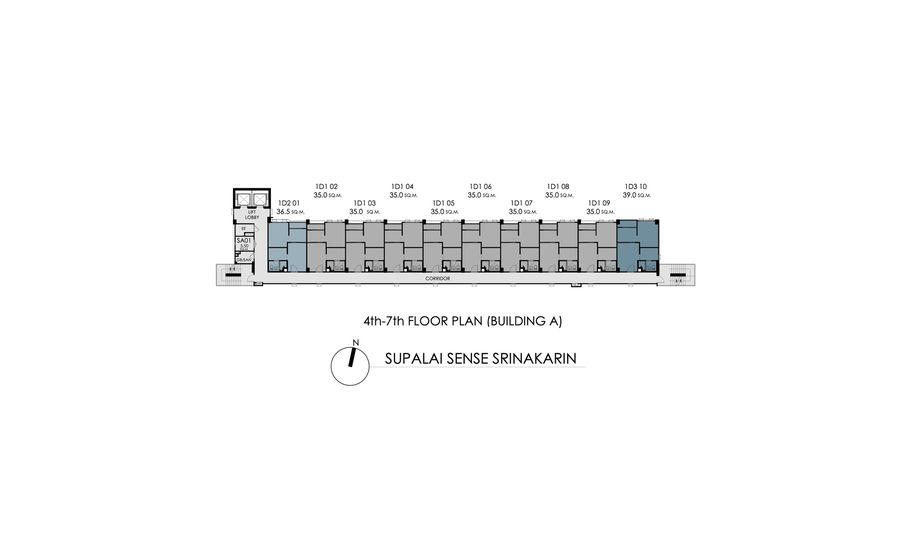 P_4th-7th Floor Plan (Building A)_900